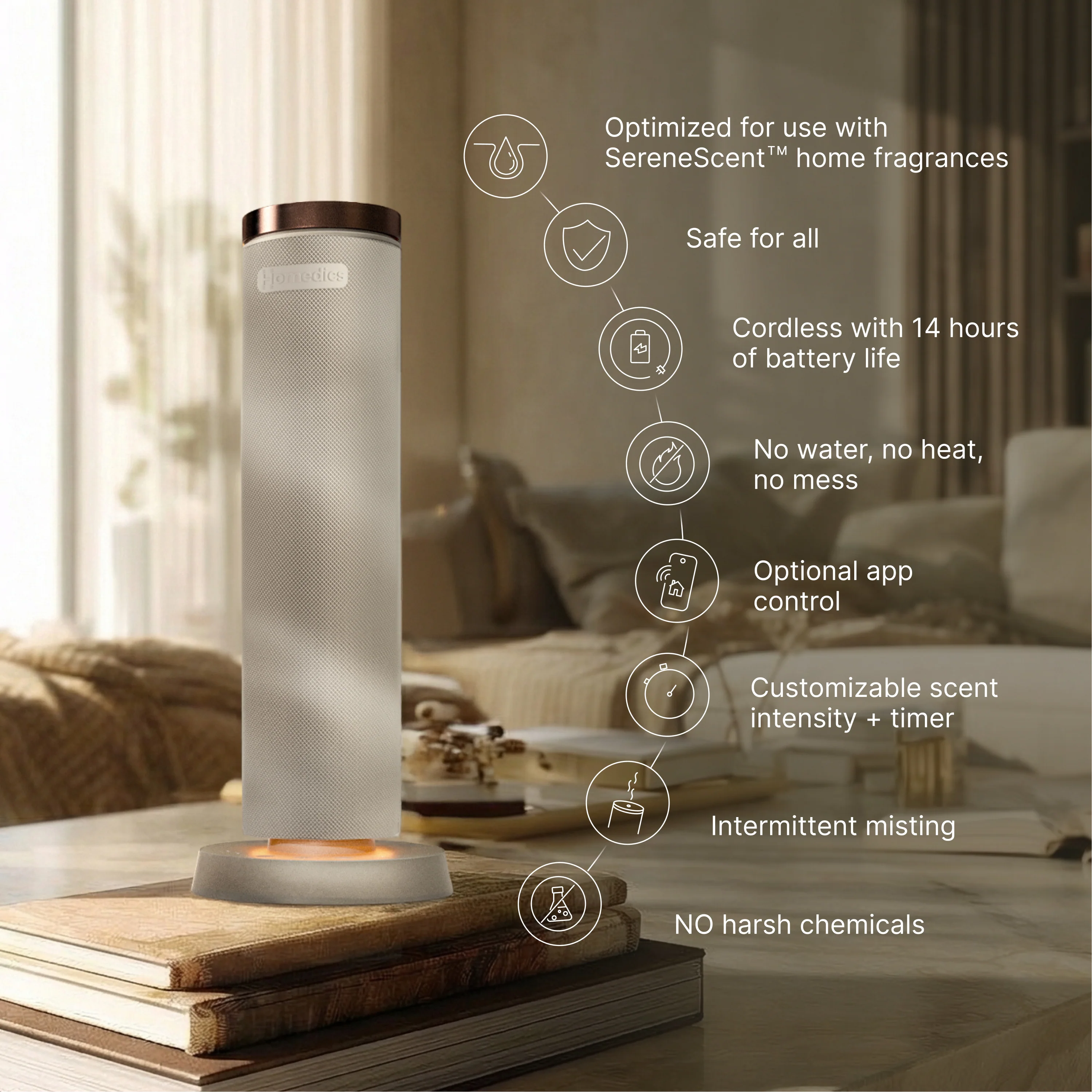 SereneScent™ Waterless Rechargeable 120 ml Diffuser - Image 3